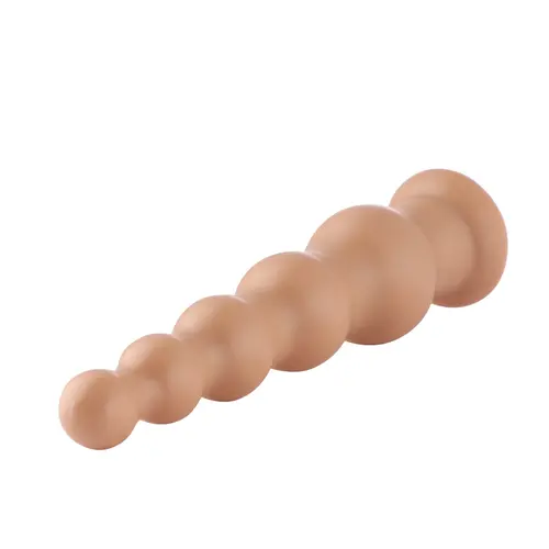 Ribbed Dildo 3XLR for Auxfun Basic Sex Machine Beige 21 cm