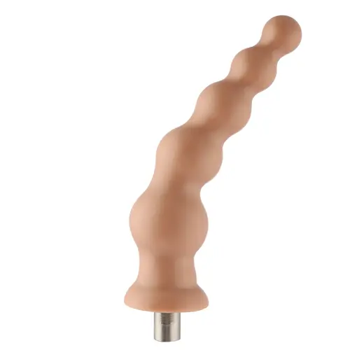 Geribbelde Dildo 3XLR voor Auxfun Basic Seksmachine Beige 21 cm