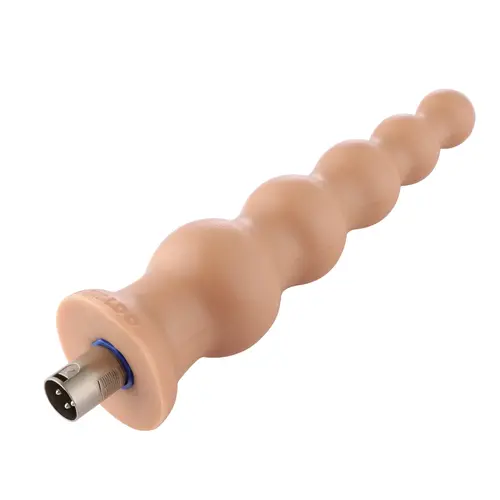 Ribbed Dildo 3XLR for Auxfun Basic Sex Machine Beige 21 cm