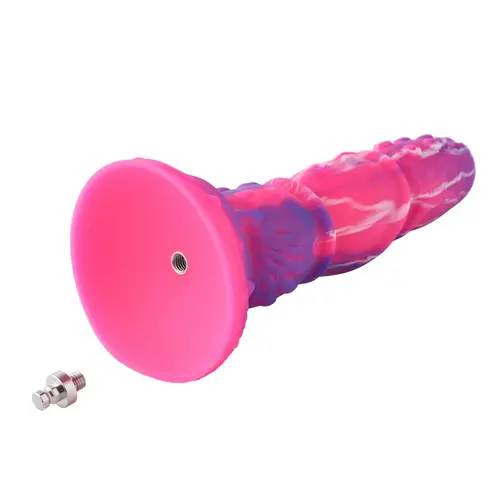 Anaal Fantasy Dildo KlicLok en Zuignap 22 CM Purple-Pink