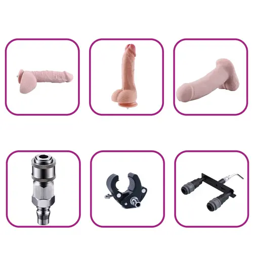 Dildo Attachments Kit KlicLok Dick and Accessories Set