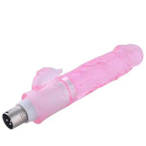 Dildo Pink with Clitoris stimulation 3XLR Connector for Auxfun Basic Sex Machine