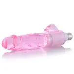 Dildo Pink met Clitoris stimulatie 3XLR Connector  voor Auxfun Basic Seksmachine