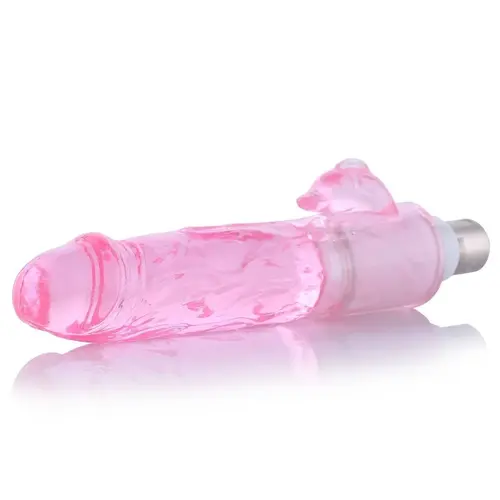 Dildo Pink with Clitoris stimulation 3XLR Connector for Auxfun Basic Sex Machine