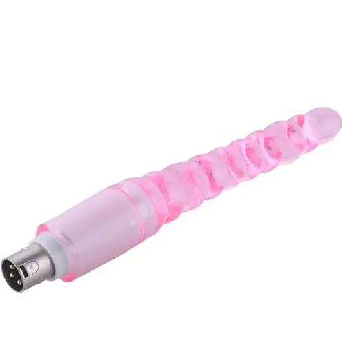 Gerippter Anal Dildo 3XLR Stecker für Auxfun Basic Sex Machine