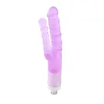 Double ribbed 3XLR dildo for for Auxfun Basic Sex Machine