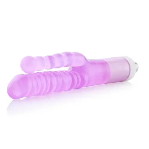 Double ribbed 3XLR dildo for for Auxfun Basic Sex Machine