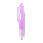 Double ribbed 3XLR dildo for for Auxfun Basic Sex Machine