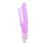 Dubbele geribbelde 3XLR dildo voor  voor Auxfun Basic Seksmachine