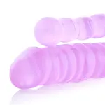 Doppelt gerippter 3XLR Dildo für Auxfun Basic Sex Machine