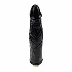 Schwarzer Dildo 17 CM mit 3XLR Stecker für Auxfun Basic Sex Machine