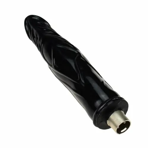 Zwarte Dildo 17 CM met 3XLR Connector  voor Auxfun Basic Seksmachine