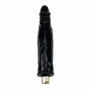 Schwarzer Dildo 17 CM mit 3XLR Stecker für Auxfun Basic Sex Machine