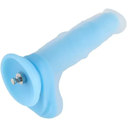 Glow in the Dark Dildo KlicLok en Zuignap 20 CM Blauw