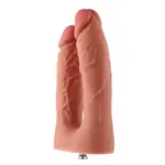 Dildo Dubbel KlicLok Medium 15-19 CM Nude