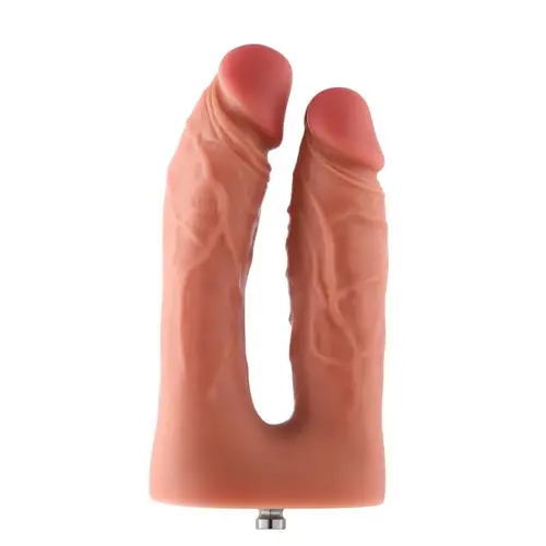 Dildo Dubbel KlicLok Medium 15-19 CM Nude