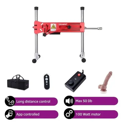 Pro 1 Premium Seksmachine 2.0  Smart App met dildo en afstandsbediening  Rood