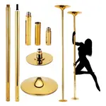 Dance Pole Static and Rotating Gold