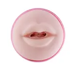 Pocket Pussy Masturbator Mond Roze met 3XLR aansluiting  voor Auxfun Basic Seksmachine