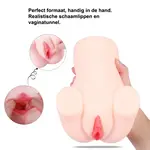 Handgehaltene künstliche Vagina mit Saugfunktion und Vibration!