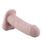 Hismith Silikondildo mit QAC 18 cm lang Durchmesser 5 cm Blank