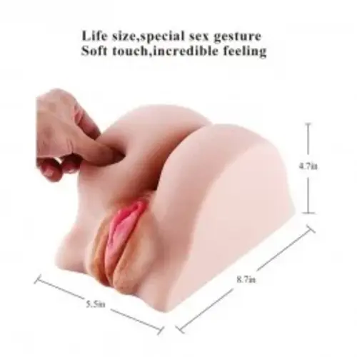 3D Realistic Vagina and Anus Handheld Masturbator