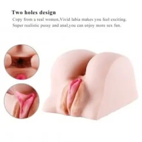 3D Realistische Vagina en Anus Handheld Masturbator