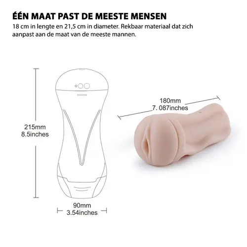 Pocket Pussy Masturbator, met vibratie en kreungeluiden!