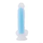 Silicone Suction Cup Dildo Fluorine Blue