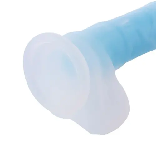 Silicone Suction Cup Dildo Fluorine Blue