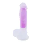 Silicone Suction Cup Dildo Fluorescent Pink