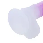 Silicone Suction Cup Dildo Fluorescent Pink