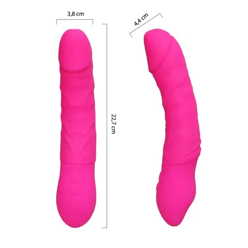 Realistic dildo rotating vibrator pink King Turbo Vibrator