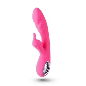 Verwarmde Roze Rabbit Vibrator 100% Waterproof Medisch Goedgekeurde Siliconen Dubbele Motor