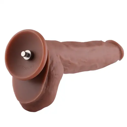 XL Dildo KlicLok® und Saugnapf 29 CM Braun