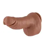 Realistic Dildo KlicLok® and Suction Cup 23 CM Brown