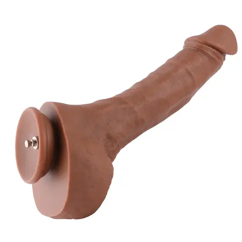 Realistischer XL Dildo KlicLok® und Saugnapf 30 CM Kaffee