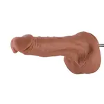 Realistischer XL Dildo KlicLok® und Saugnapf 30 CM Kaffee