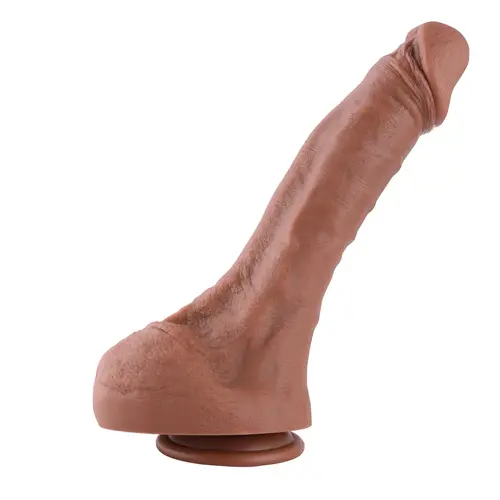 Realistischer XL Dildo KlicLok® und Saugnapf 30 CM Kaffee