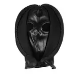 Bondage masker met rits - Zwart
