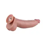 Geaderd Vibrerend XL Dildo Opzetstuk 31 cm met KlicLok