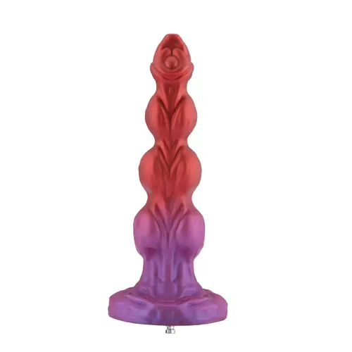 Fantasy Dog Dildo Omega van Premium Siliconen met KlicLok® Connector en Zuignap