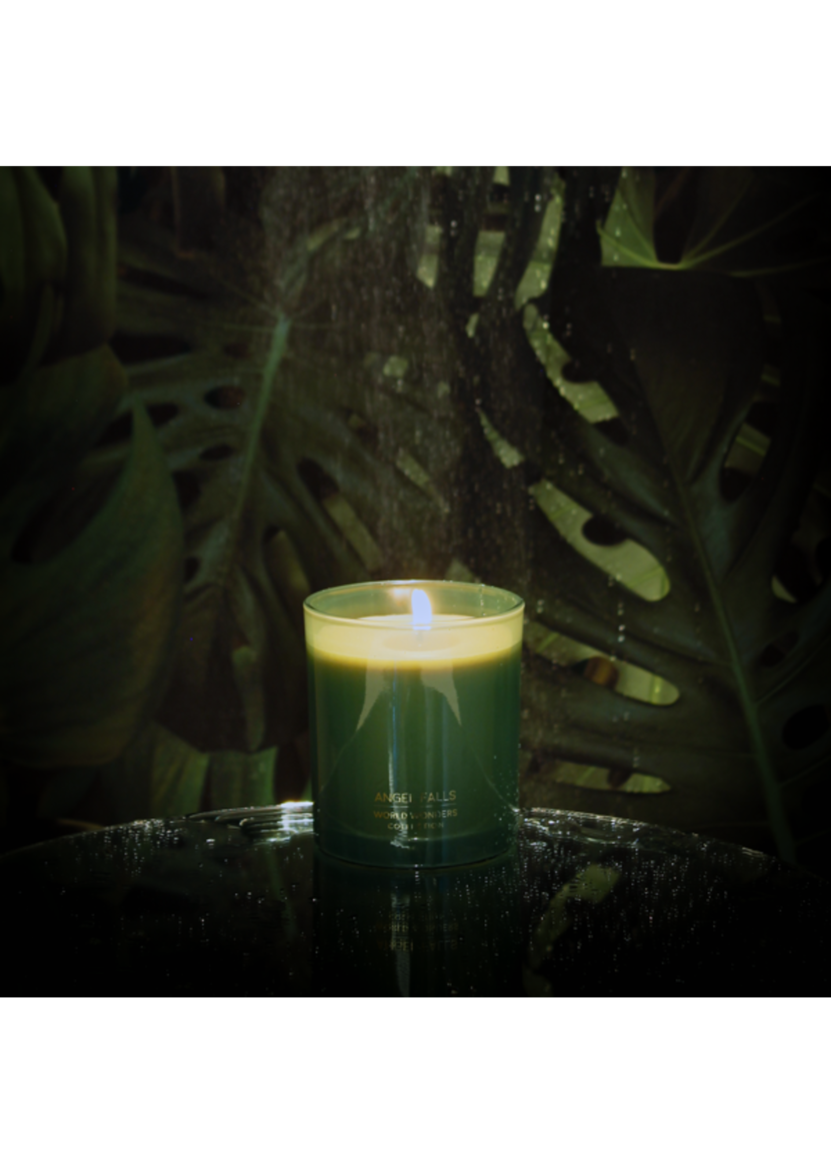My Flame Scented soy candle in glass jar Green 35 hours