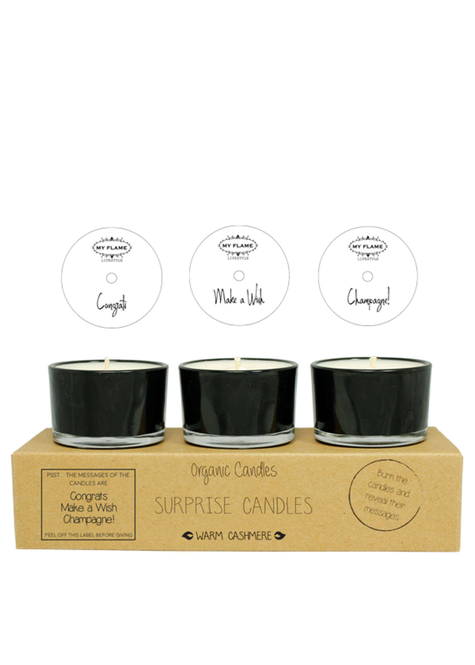 My Flame Surprise soy candles Black