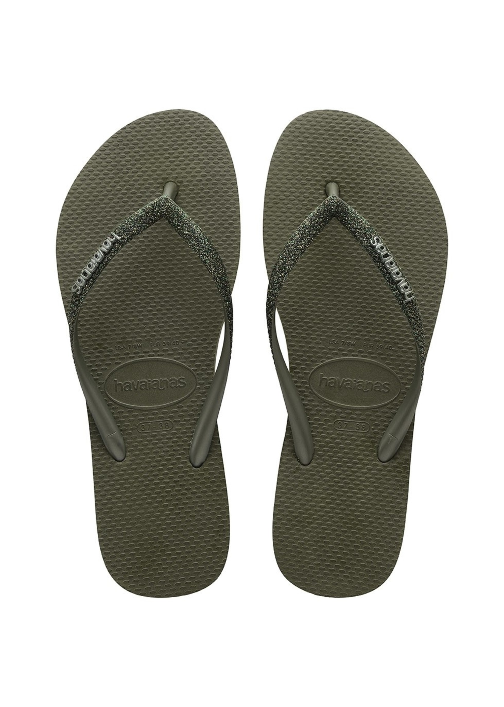 Havaianas Slim Glitter Verde olive