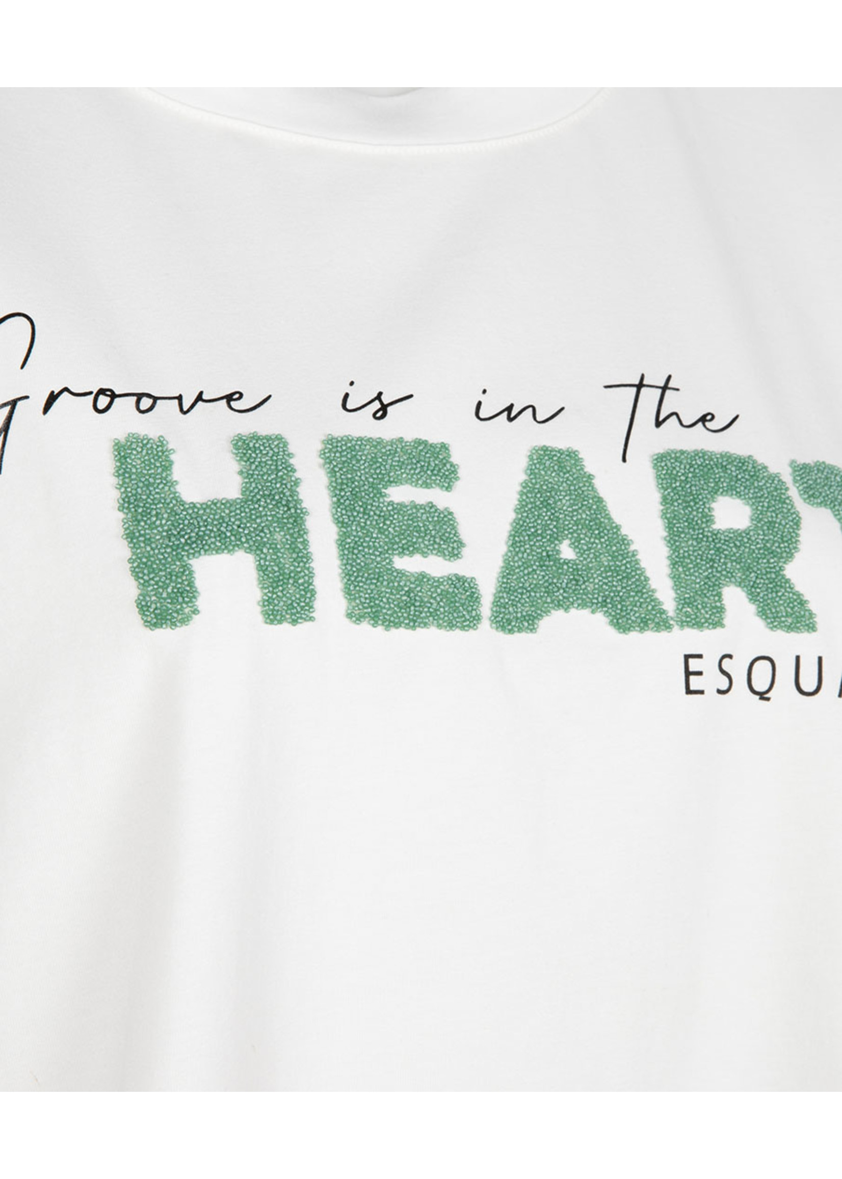 EsQualo T-shirt caviar print “Heart”