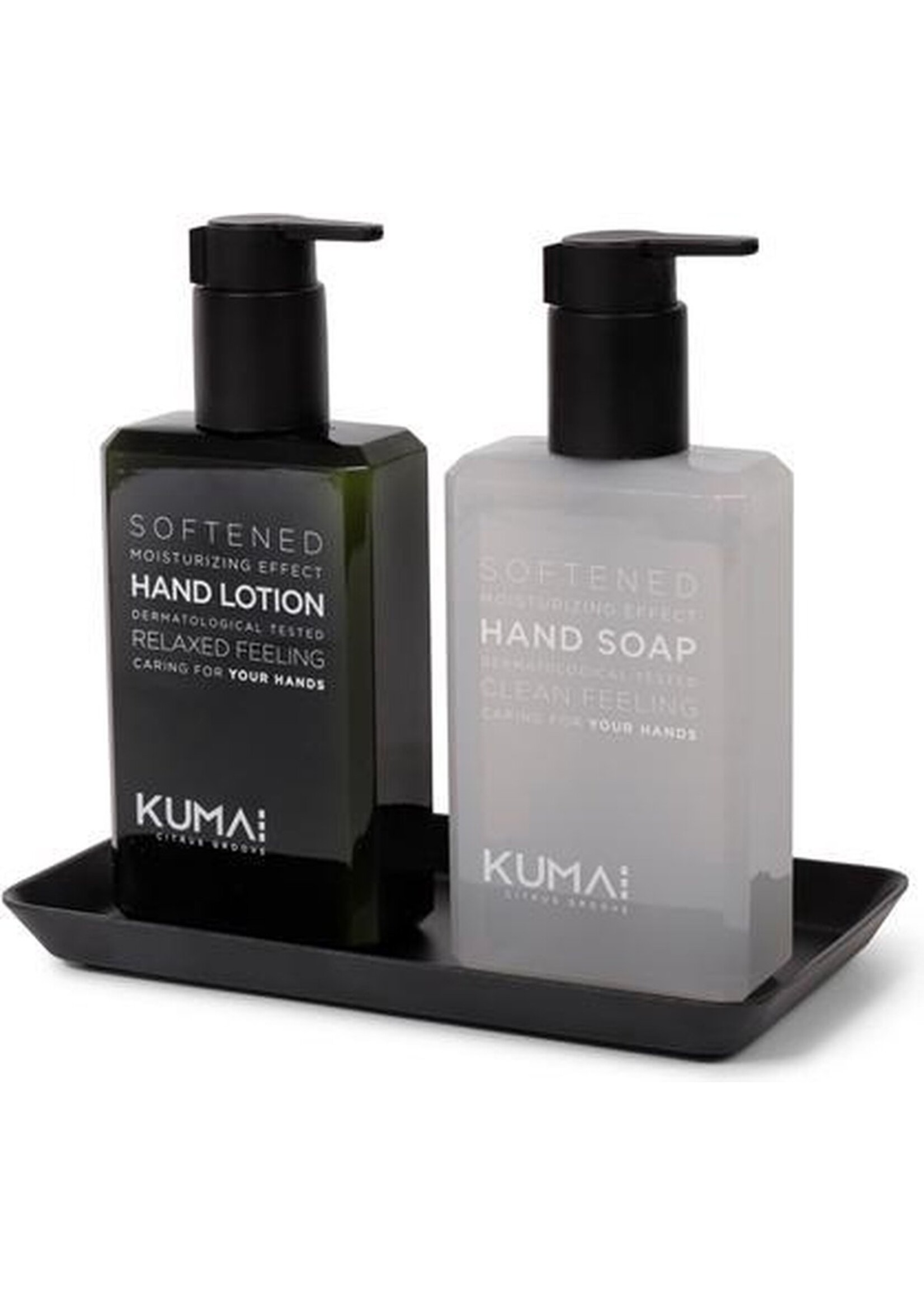 handzeep en handlotion met tray