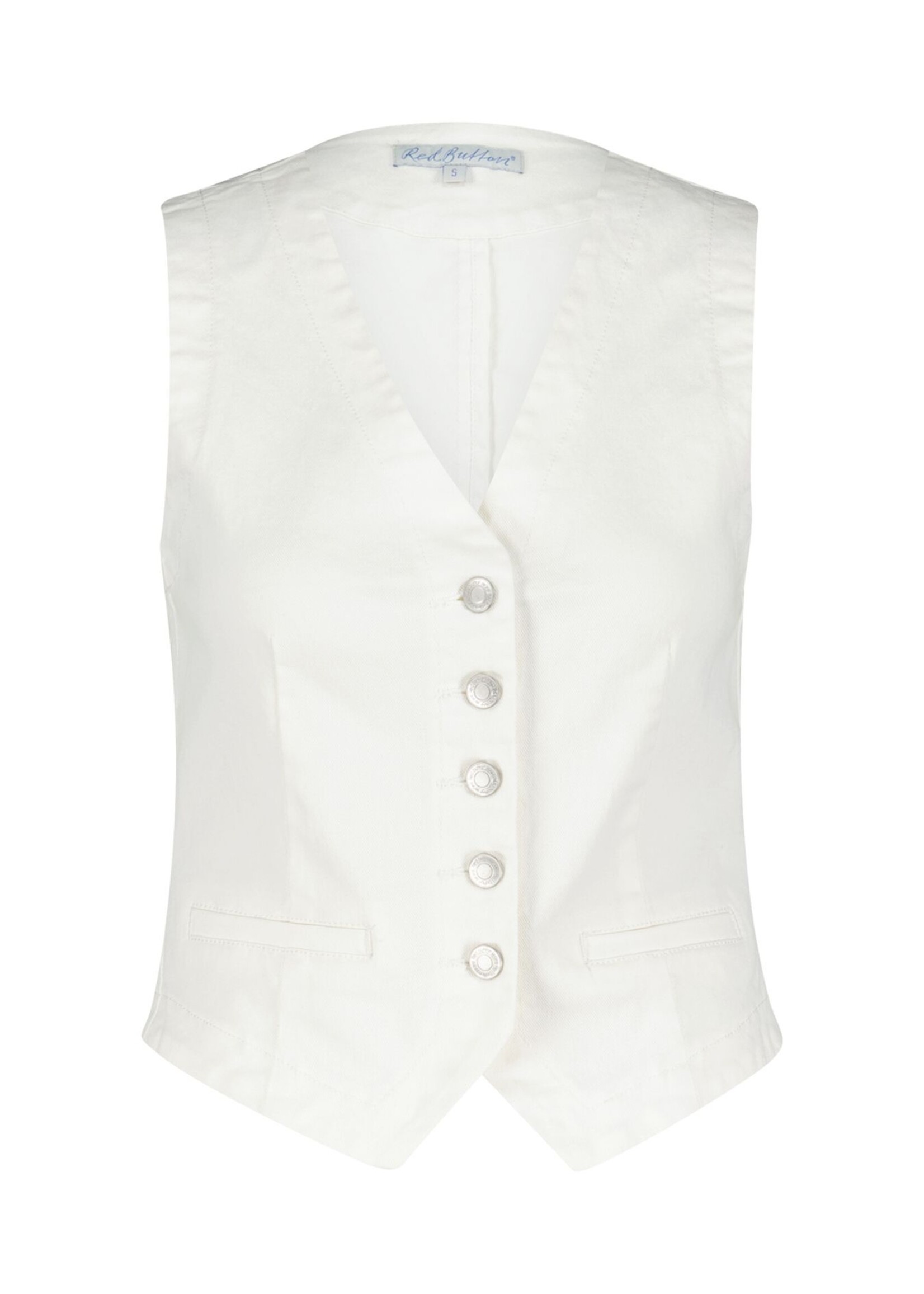 Red Button Waistcoat offwhite