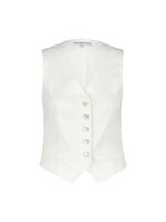 Red Button Waistcoat off white