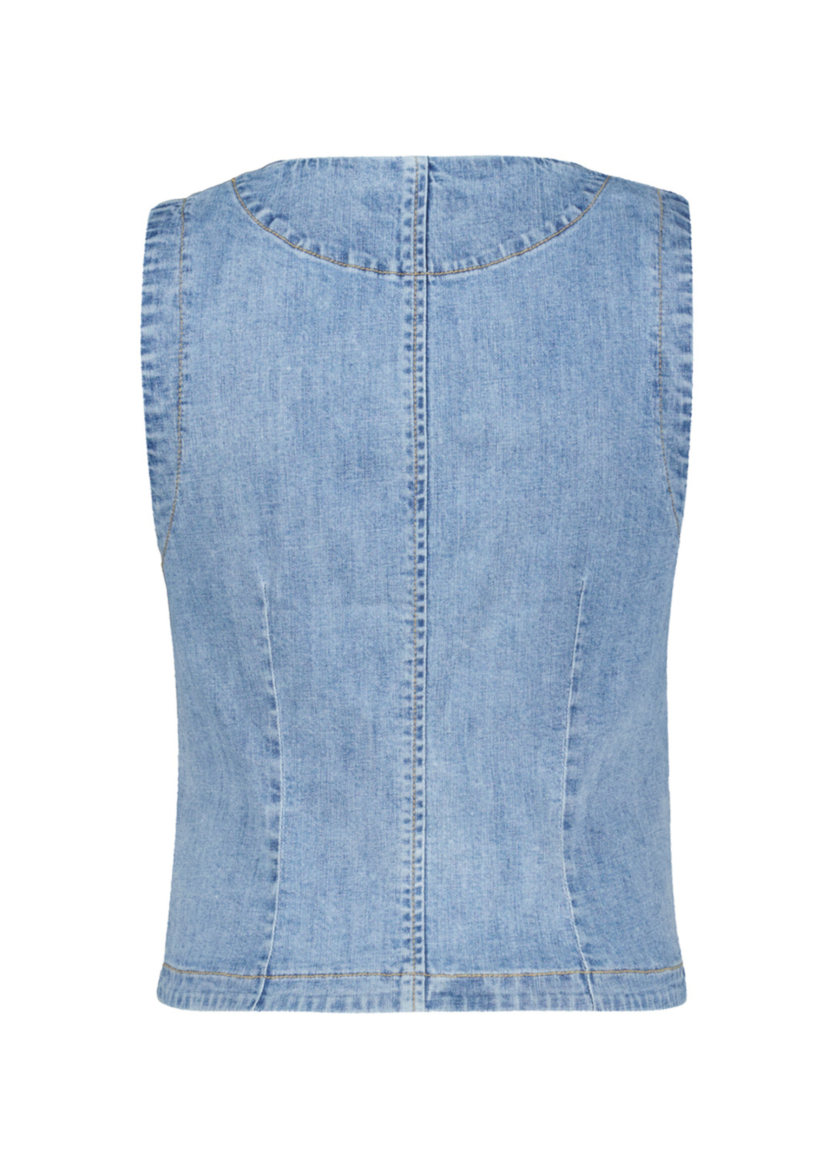 Red Button Waistcoat light stone